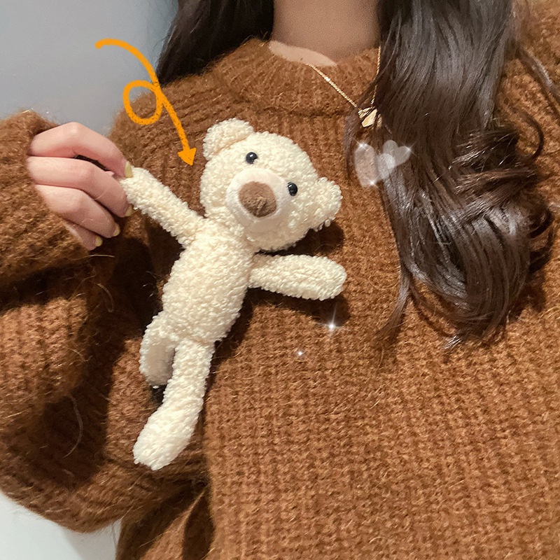 Móc Chìa Khóa Hình Gấu Bông Chân Dài 20cm Dễ Thương