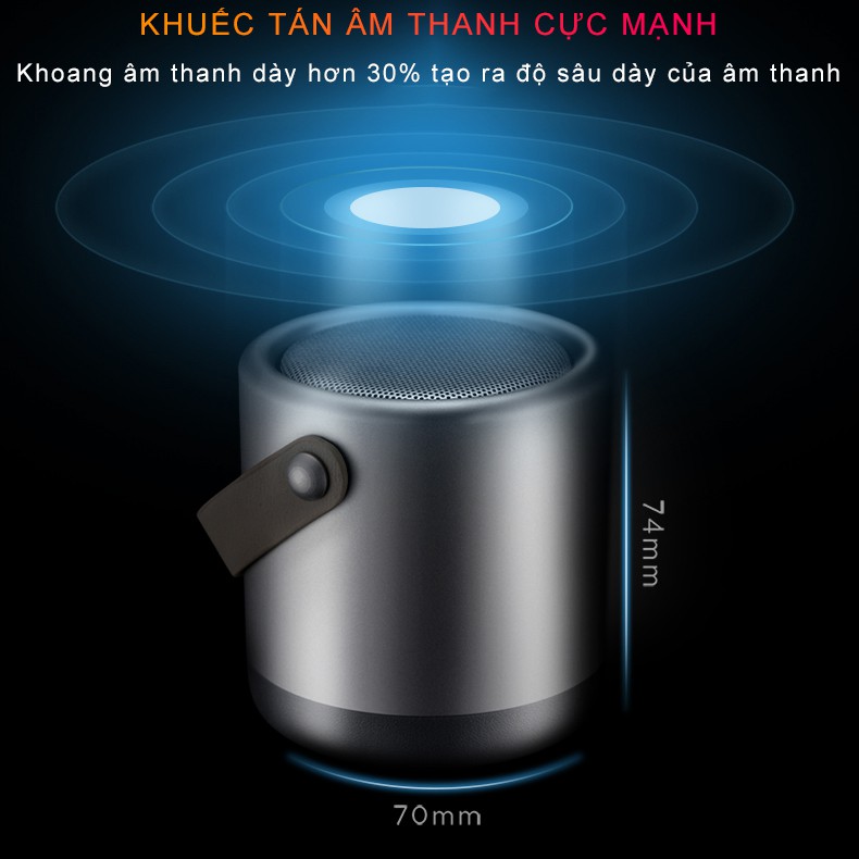 Loa bluetooth mini cầm tay SIDOTECH A056 vỏ kim loại - Super Bass 5.1/Pin 3h/10M/Bluetooth V4.1 - BH chính hãng