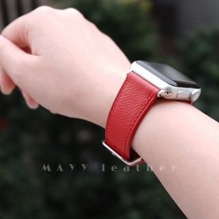 Dây Đồng Hồ Apple Watch Da Bê Epsom Màu Đỏ