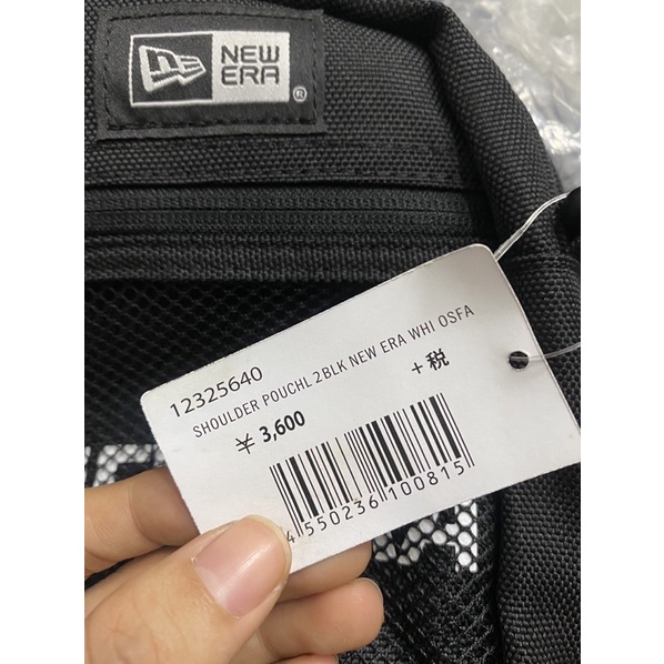 [Chính hãng Authentic]Túi đeo chéo New Era màu đen chữ trắng đựng nhiều đồ xinh xắn