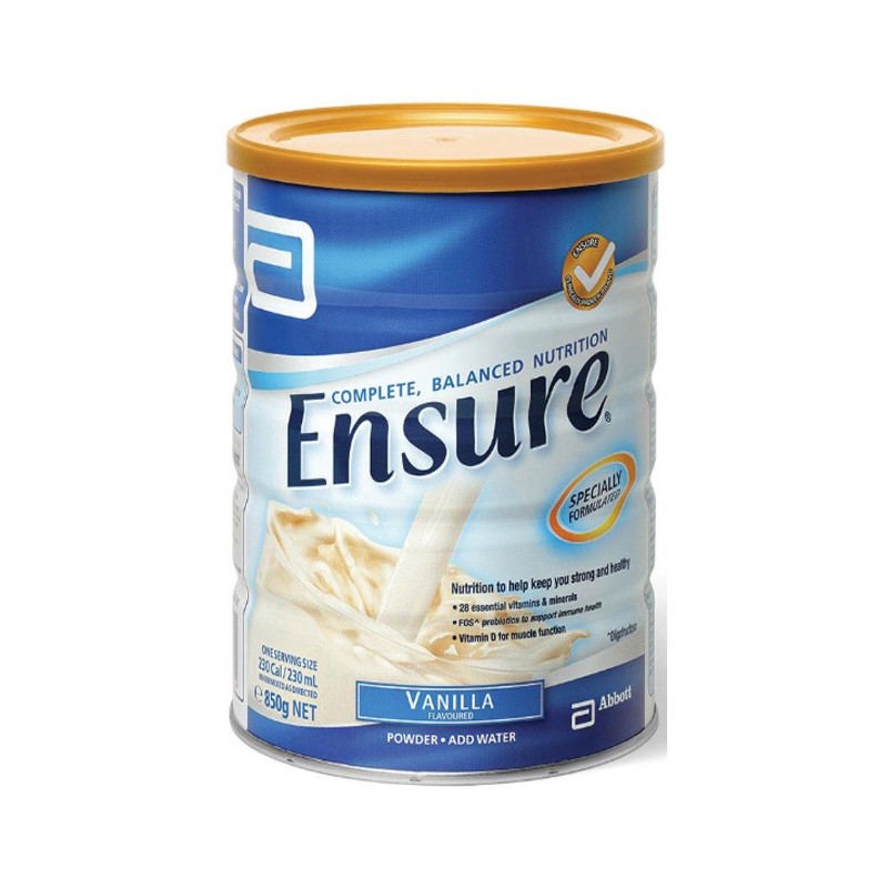 Sữa bột ENSURE ÚC vị Vani 850g [DATE 2022]