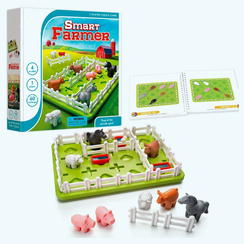 SmartGames Smart Farmer Bộ đồ chơi giải đố chủ đề nông trại cho bé