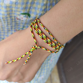 Vòng đeo tay chỉ ngũ sắc tây tạng chuỗi nhiều vòng may mắn