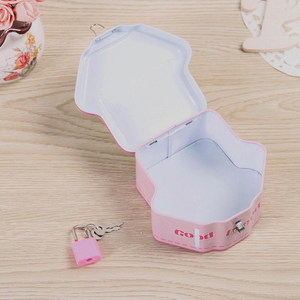 Ống Heo Tiết Kiệm Hình Ngôi Nhà Hoạt Hình Bằng Thiếc Màu Sắc Ngẫu Nhiên Dành Cho Trẻ Em
