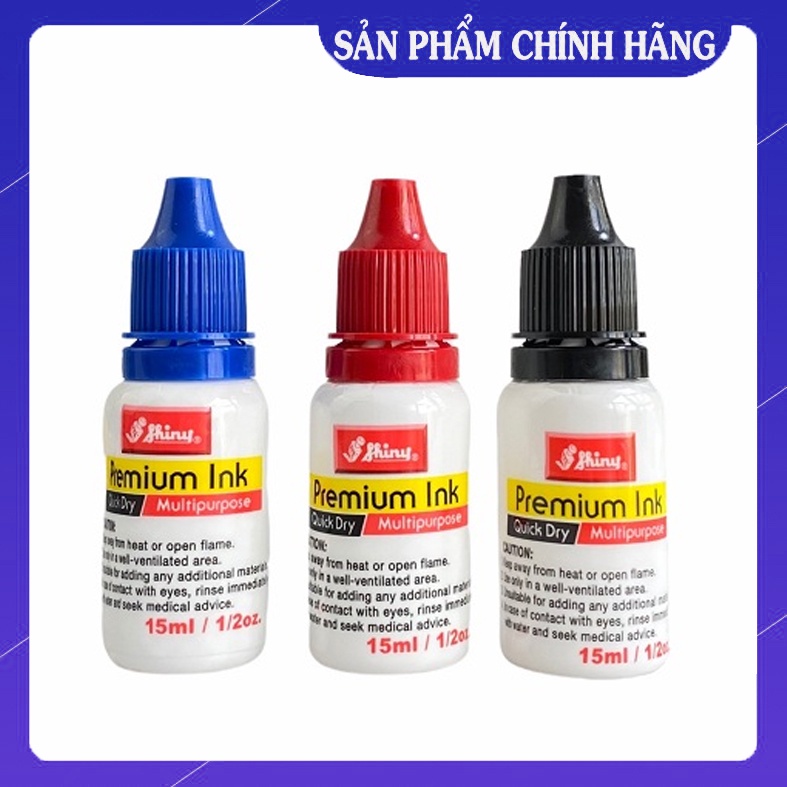 Mực Dầu đóng dấu lên tất cả các chất liệu nilon, túi bóng kính, nhựa... dung tích 15ml chính hãng Shiny