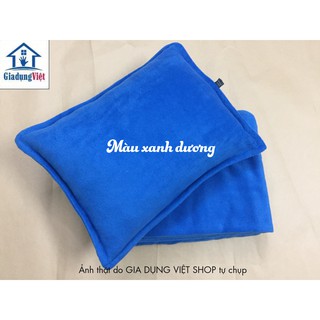 Bộ Chăn Gối Nỉ Văn Phòng Size Lớn - Tặng kèm 01 Bịt mắt