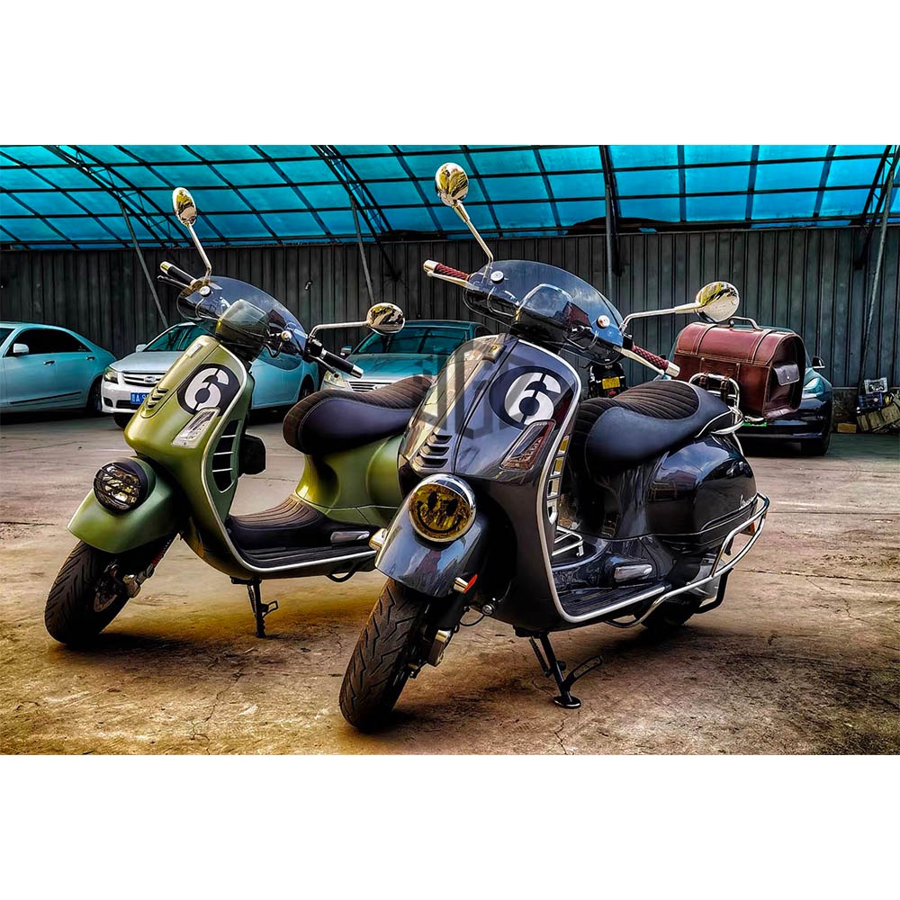 Gương chiếu hậu hình tròn 8mm bằng chrome cho Piaggio Vespa Sprint Primavera 150 GTS GTV 125 250 300