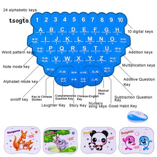 Tsogto_Multifunction Early Learning English Machine Computer Educational Kids Toy Gift