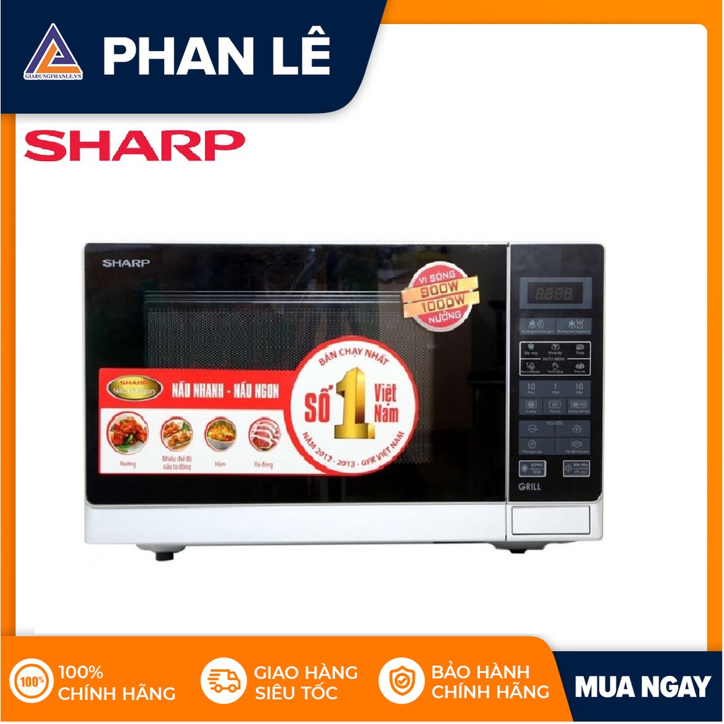 Lò vi sóng điện tử có nướng Sharp R-G572VN-S