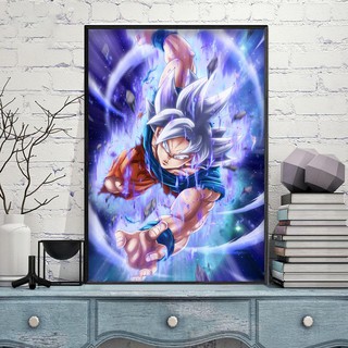 Goku Tranh Treo Tường Siêu Ngầu Có Khung Ảnh Composite Màu Đen