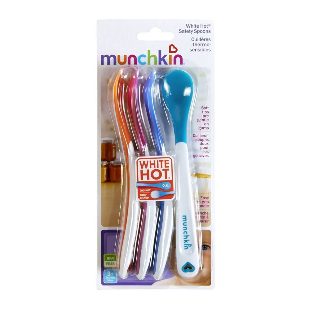 Bộ 4 Thìa Mềm Báo Nóng MUNCHKIN MK43682 - CHÍNH HÃNG