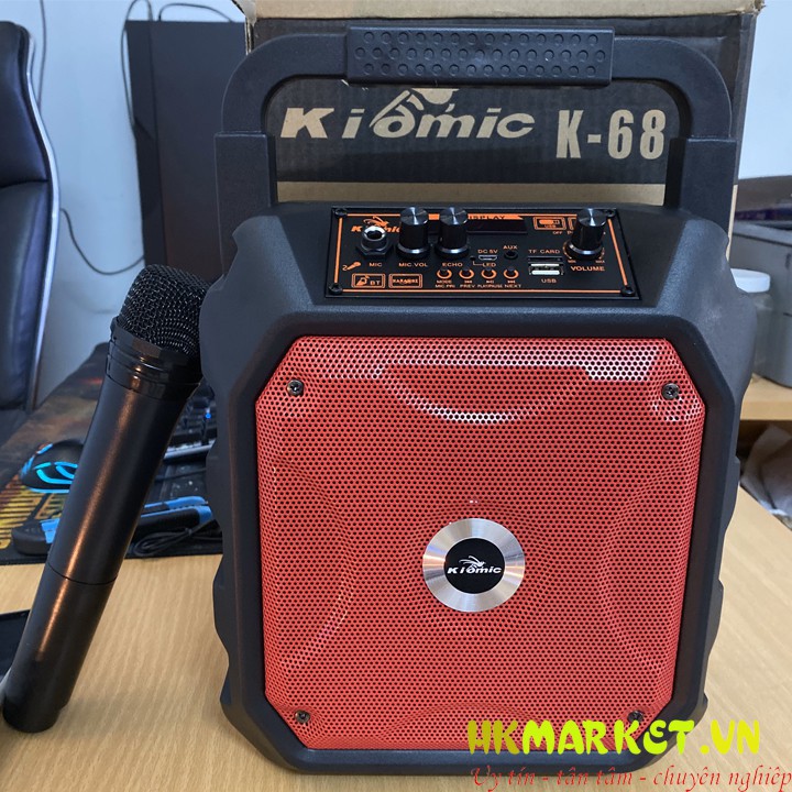 Loa bluetooth kiomic K68 tặng kèm mic không dây - Loa chính hãng