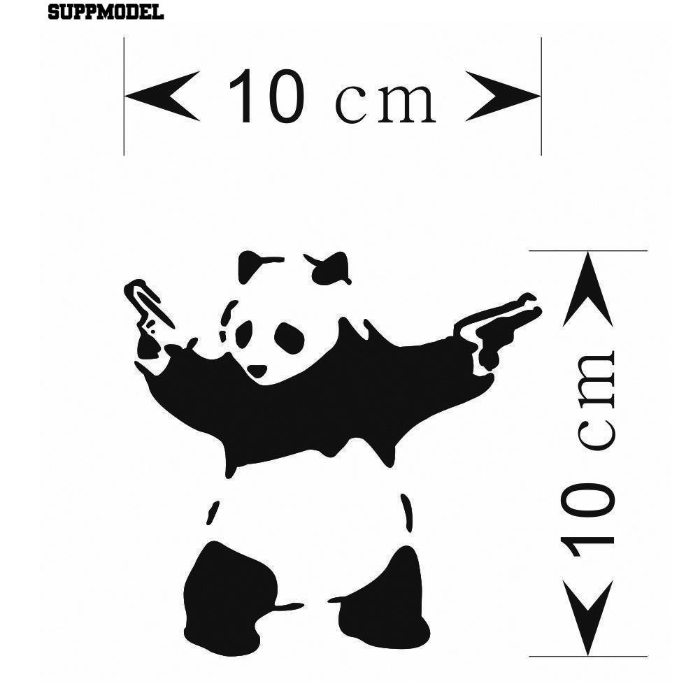 Decal hình gấu trúc dán xe hơi trang trí