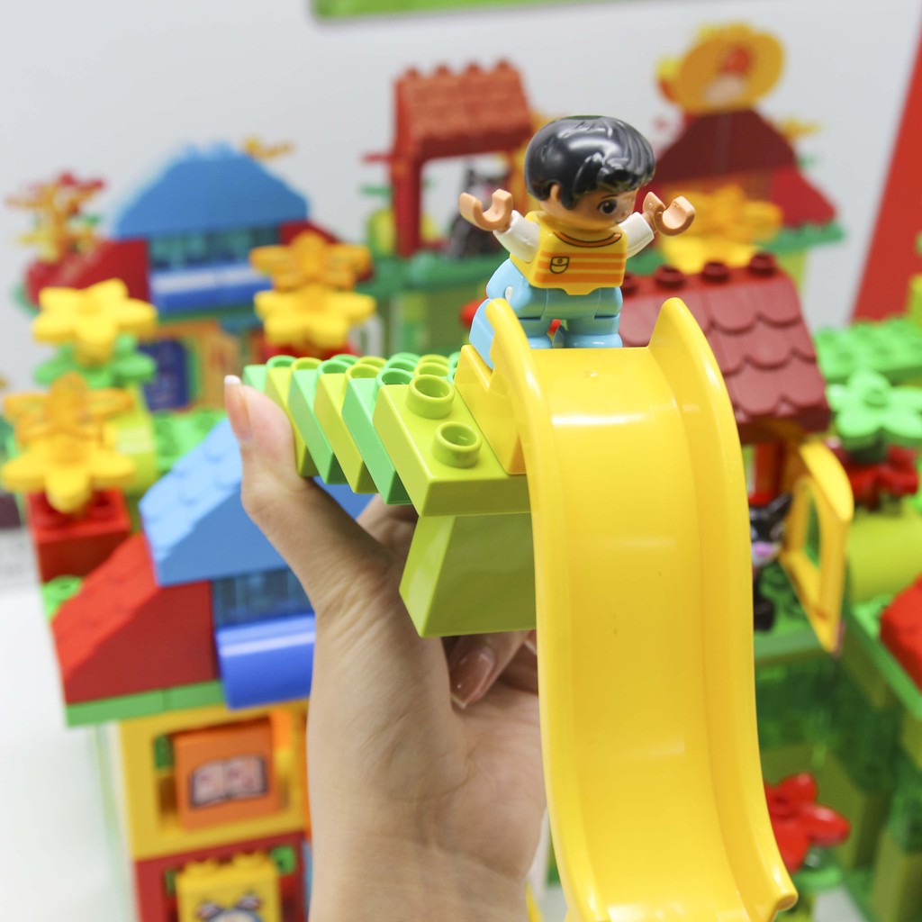 Bộ đồ chơi lắp ghép smoneo duplo ngôi nhà mơ ước của bé 175 chi tiết Toyhouse 55008