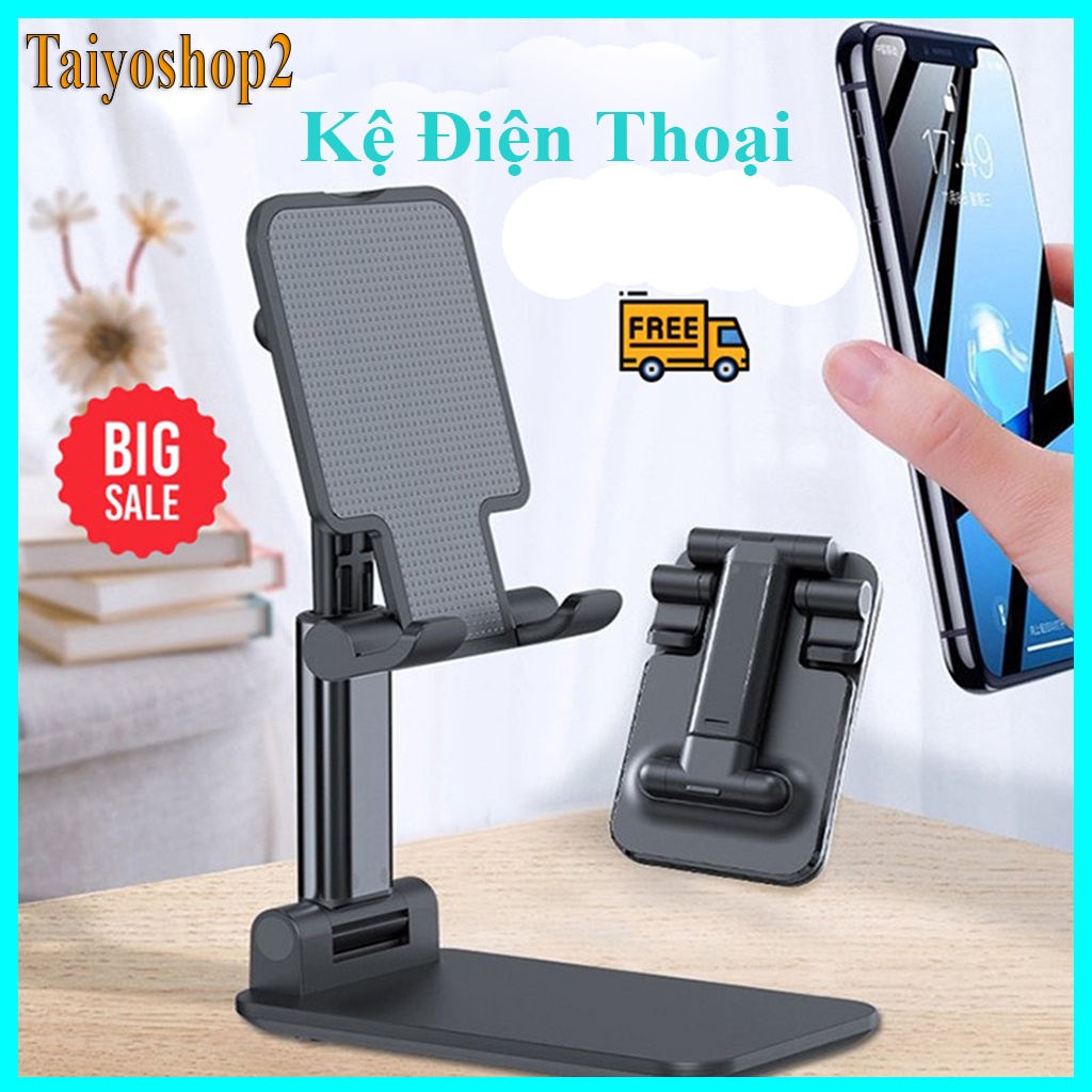 Giá đỡ điện thoại Gấp gọn KGG08, đỡ ipad máy tính bảng cao cấp để bàn gấp gọn dùng livestream học online,Hợp kim cao cấp