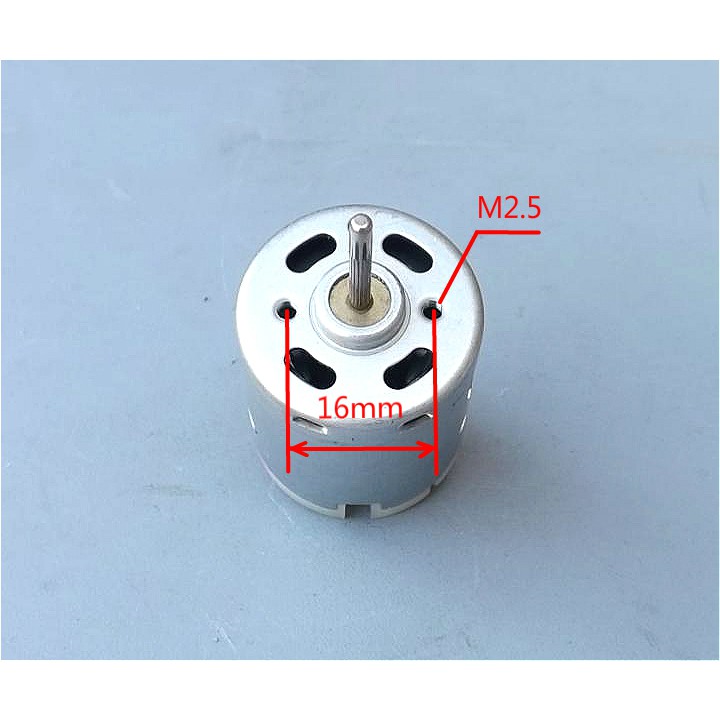 2 Động cơ motor mô tơ mini JRS 365 cực mạnh chạy êm 14-24VDC - 3600-6000rpm - LK0015-2