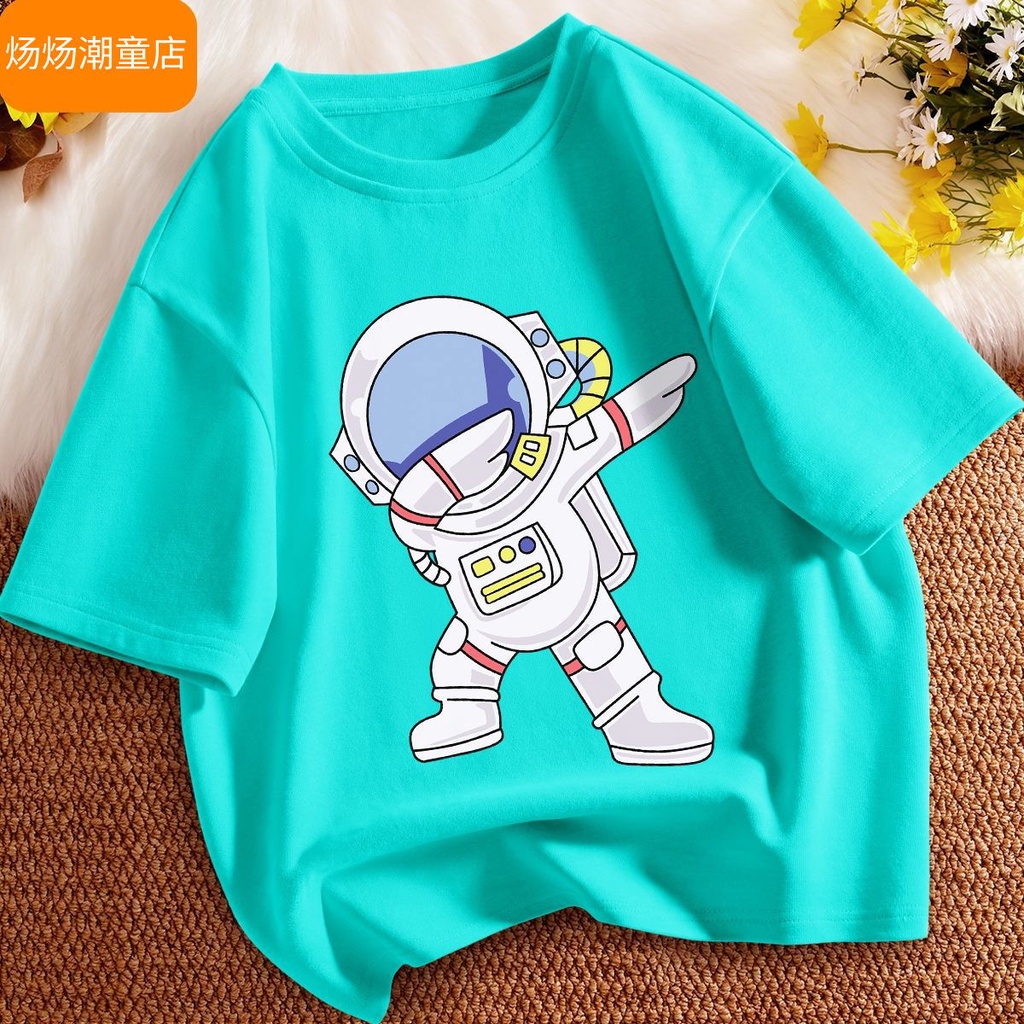Áo Thun Tay Ngắn Dáng Rộng Thời Trang Mùa Hè Phong Cách Mới Dành Cho Bé Trai
