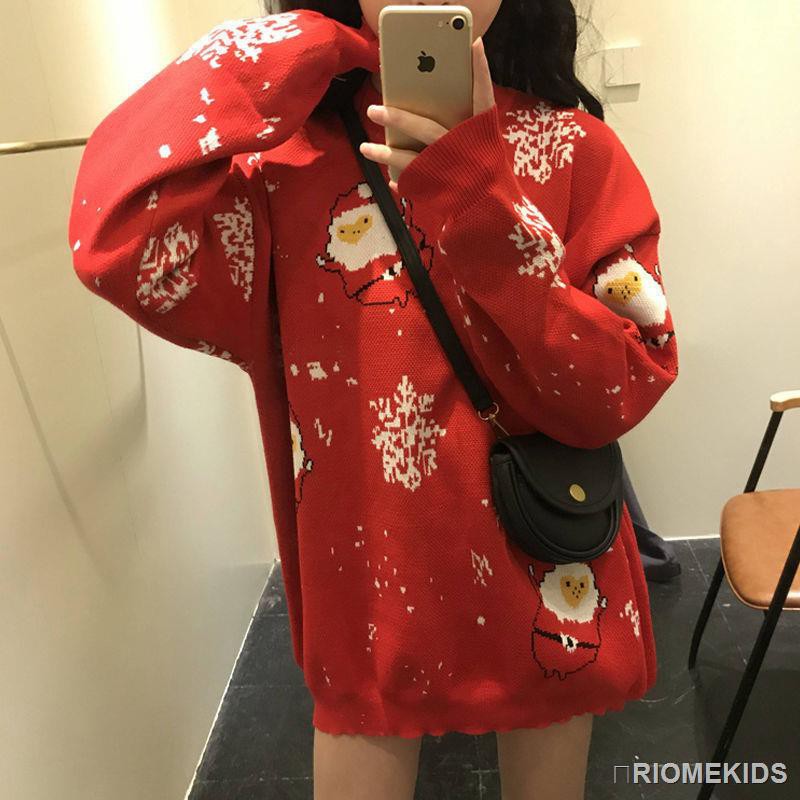 New sweater couple warm Christmas long winter outfit