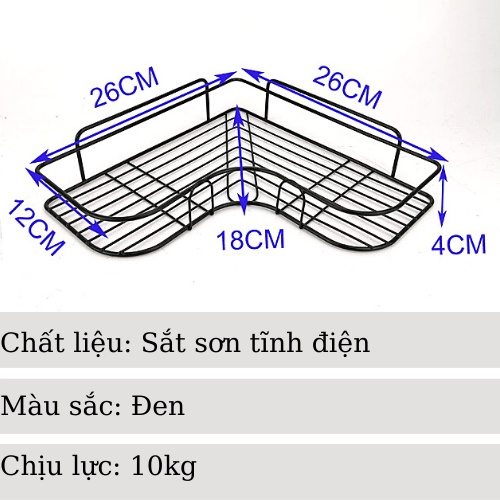 Kệ Góc Nhà Tắm Dán Tường Trang Trí Nhà Tắm Nhà Bếp Phòng Ngủ Đa Năng - Hayada Store