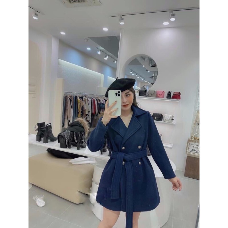 ÁO KHOÁC DẠ ĐAI EO