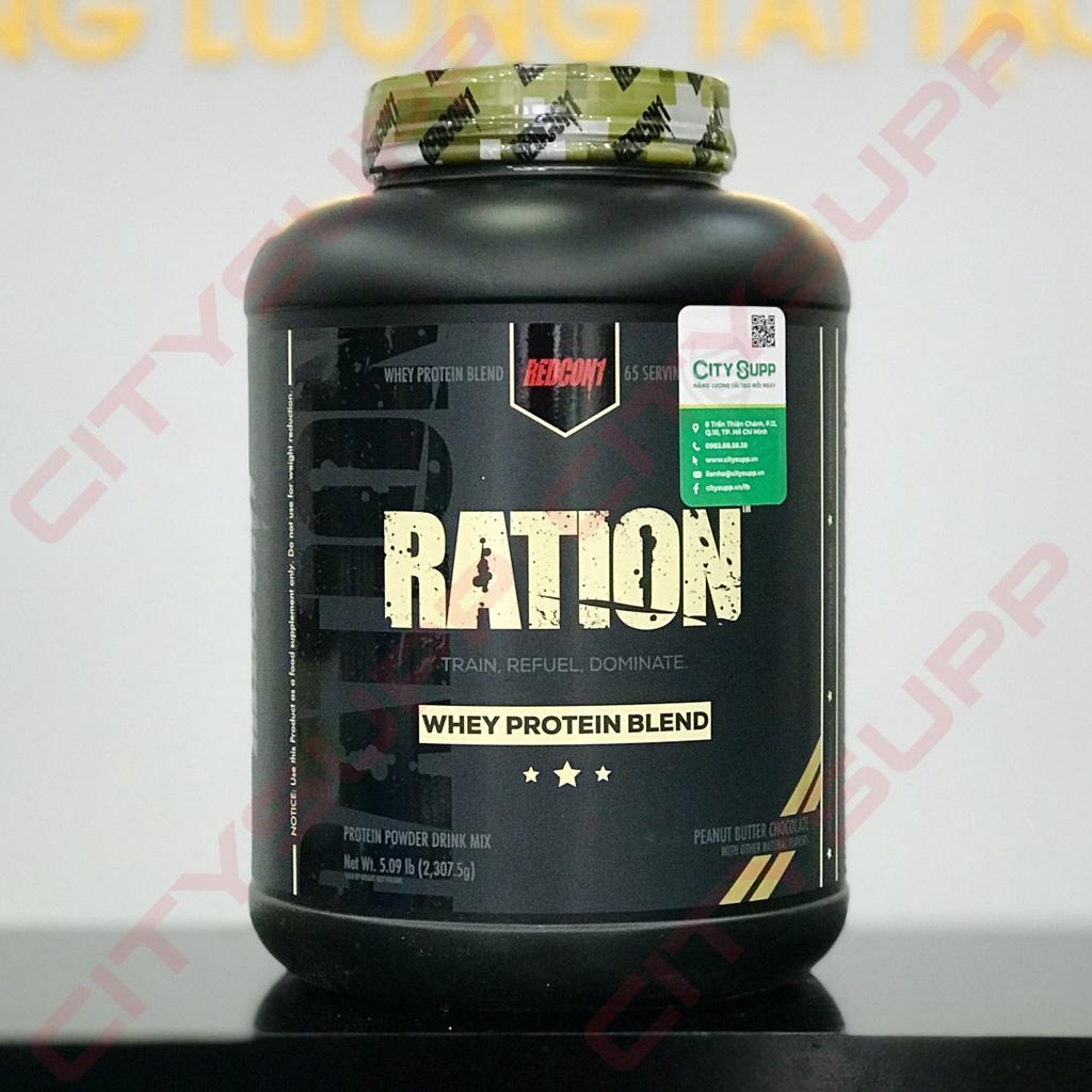 [Chính hãng BBT] Redcon1 Ration Whey Protein (65 Serving), Sữa Tăng Cơ Đốt Mỡ, 25G Protein, 11.4G EAA + 5.4G BCAA, 2.1KG