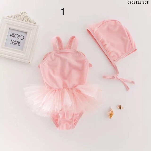 Bộ bơi liền thân bé gái