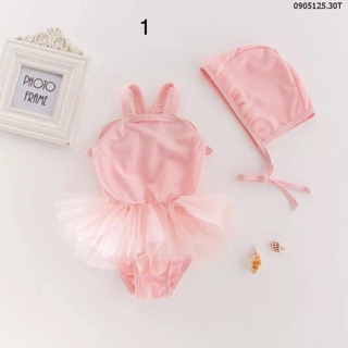 Bộ bơi liền thân bé gái