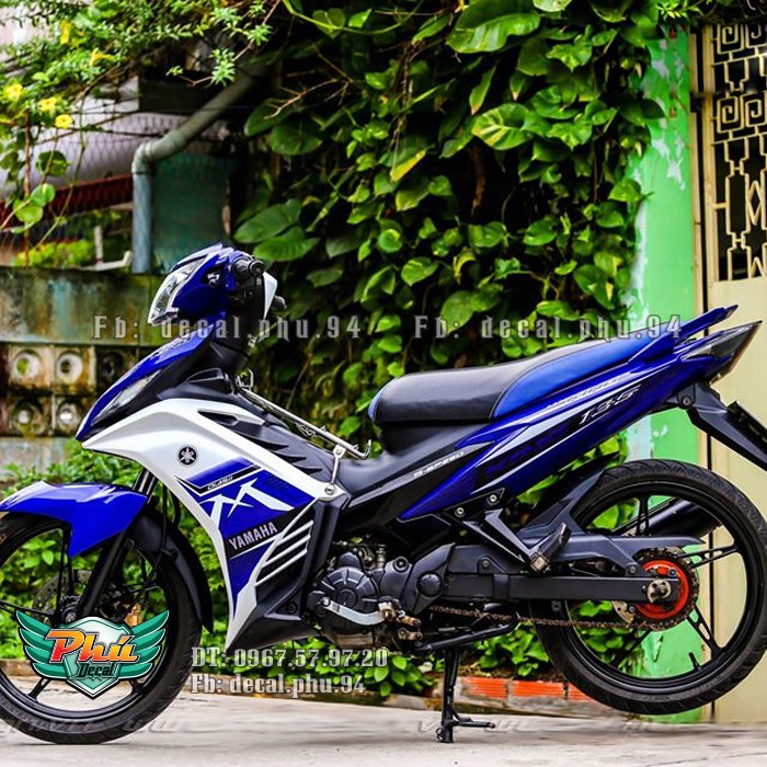 Tem rời Exciter 2011-2014 MX xanh trắng (V)