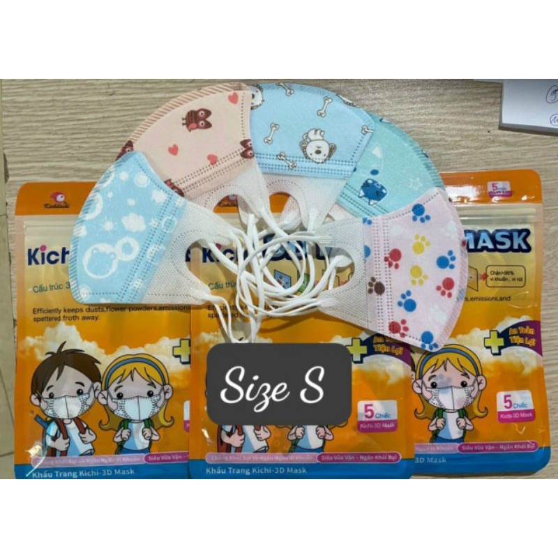 Khẩu trang em bé 3D Kichi