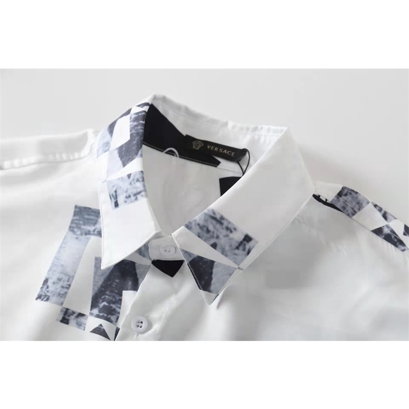 Áo Sơ Mi Tay Dài In Họa Tiết VERSACE Dễ Phối Đồ Thời Trang Unisex