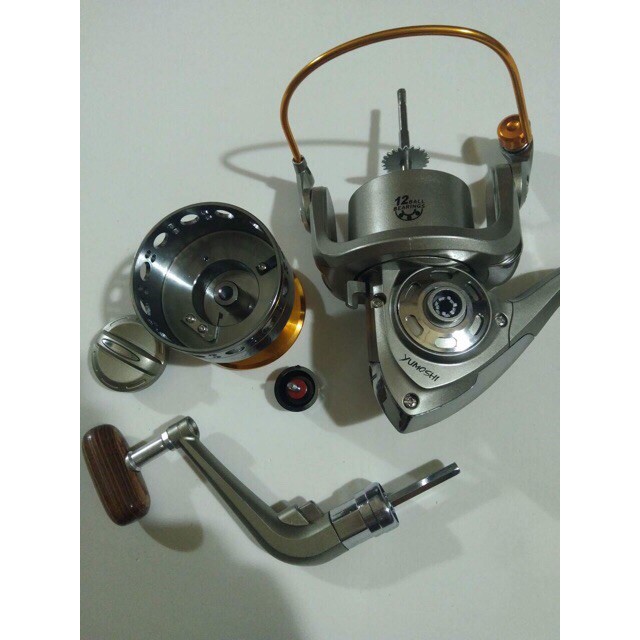 Combo bộ cần câu shimano 2 khúc đặc, máy câu yolo LC 6000