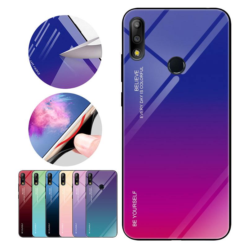 Ốp điện thoại kính cường lực màu gradient cho Asus Zenfone Max Pro M1 M2