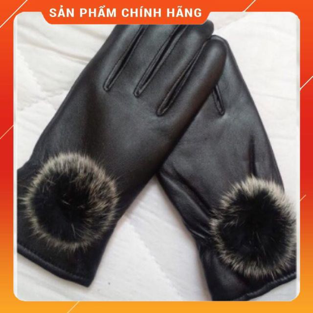 [HÀNG SIÊU TỐT] Sale 3 đôi găng tay da cảm ứng 10 ngón nam nữ