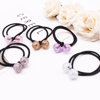 Combo 2 dây cột tóc, buộc tóc đính đá tròn 2 đầu (BT 81)