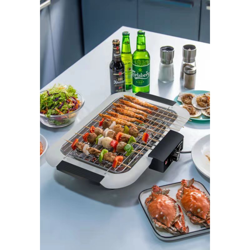 BẾP NƯỚNG ĐIỆN KHÔNG KHÓI ELECTRIC BARBECUE GRILL (Vàng 2000w)(bán buôn - bán lẻ)