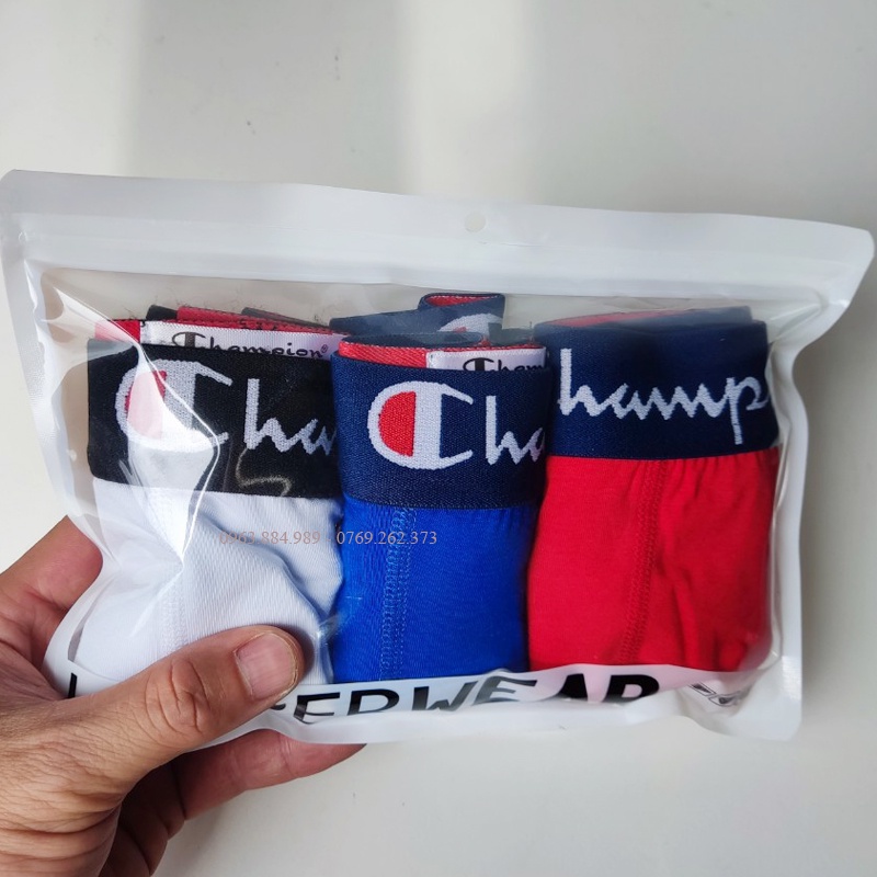 Túi 3 quần boxer nam CH.01 nhiều màu, cạp dệt chất cotton trẻ trung, năng động cho anh em - ẢNh, video shop làm