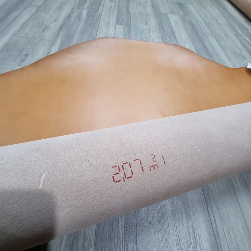 Phôi thắt lưng Vachetta gốc veg màu tan dày 2 - 2.2mm