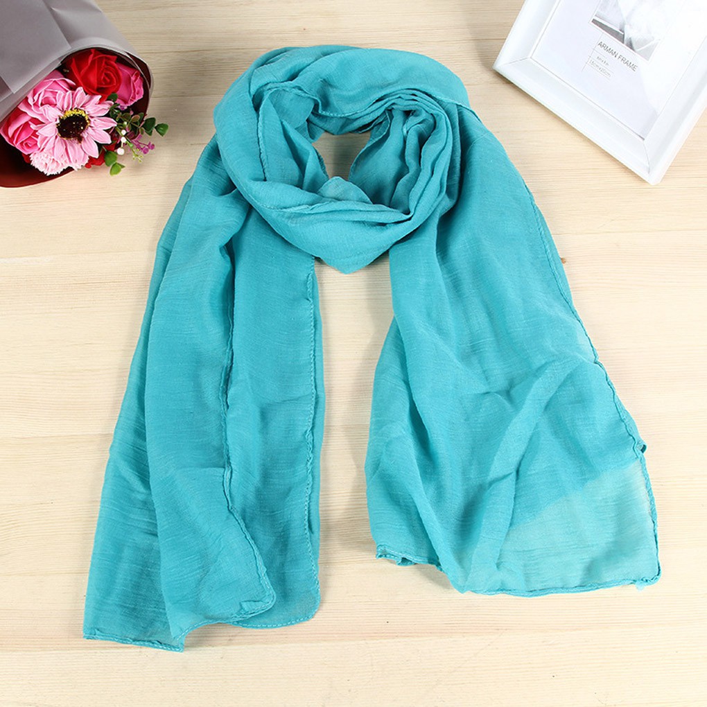 Khăn quàng cotton màu thuần