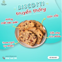 Biscotti nguyên cám healthy cao cấp Nhà Gạo