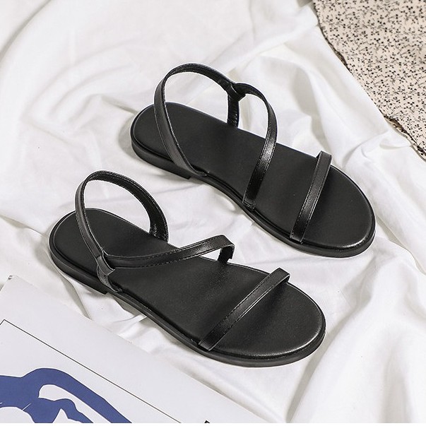 Giày sandal đế phẳng mũi tròn thiết kế quai đan  thoải mái thời trang cho nữ mã XKS37