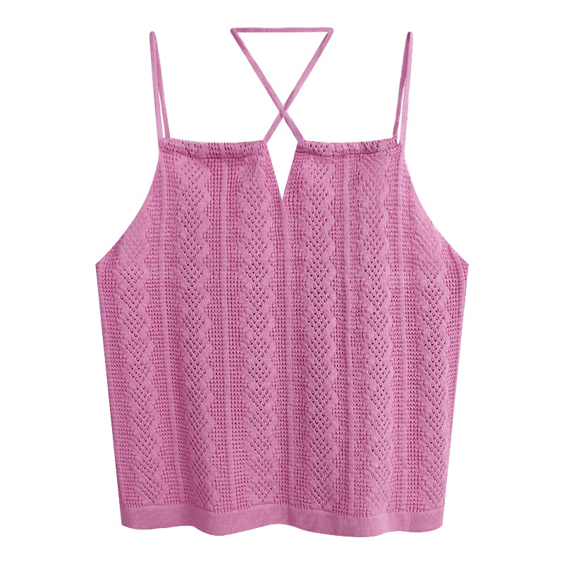 Áo dệt kim IELGY không tay phong cách Pháp thời trang cho nữ