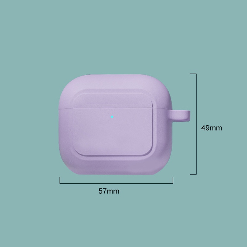 Vỏ Bảo Vệ Hộp Sạc Tai Nghe Compatible for Airpods 3 Chất Liệu Silicone Mềm Chống Nước Chống Trầy Xước Có Khóa Kim Loại