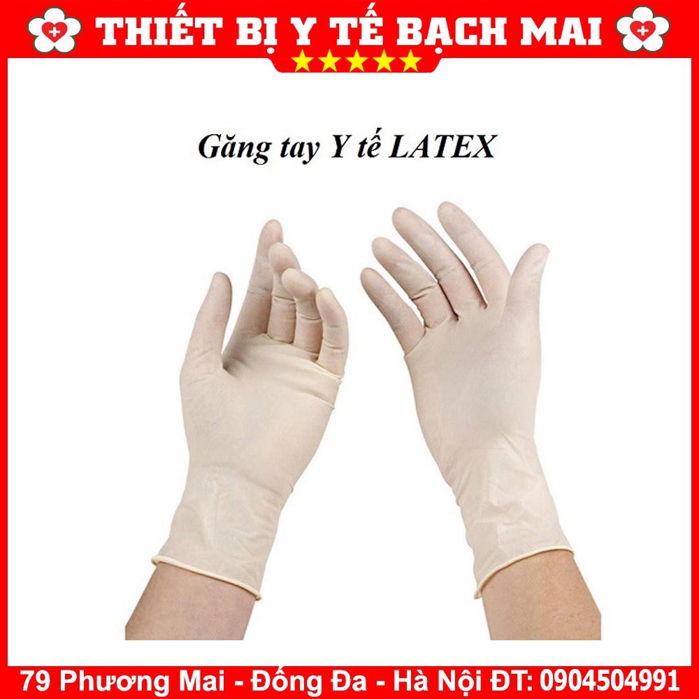 GĂNG TAY Y TẾ LATEX HỘP 50 ĐÔI