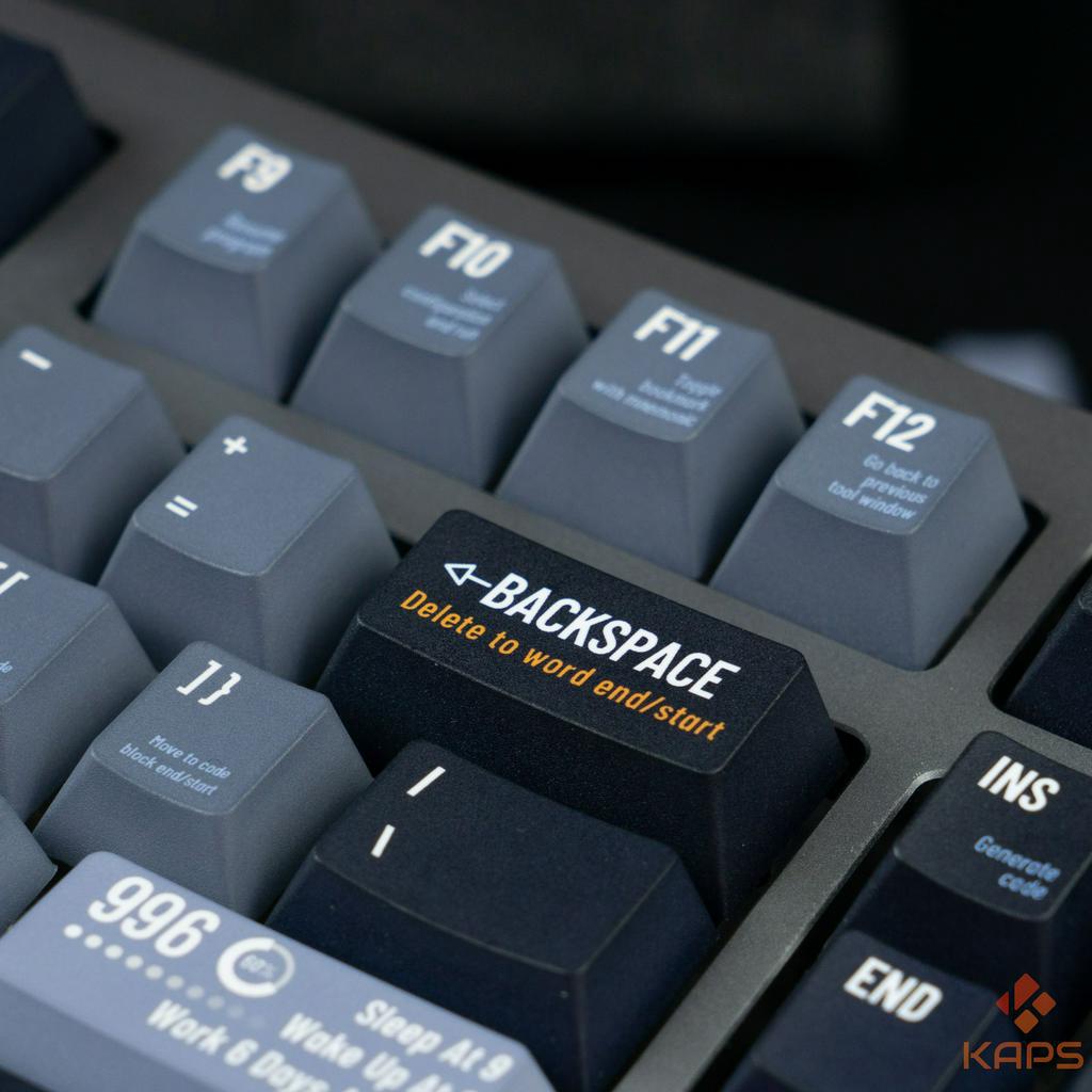 Keycap Programmer Dark Theme nhựa PBT profile Cherry in dyesub 129 nút cho bàn phím cơ layout 108/104/98/87/75/68/64/61