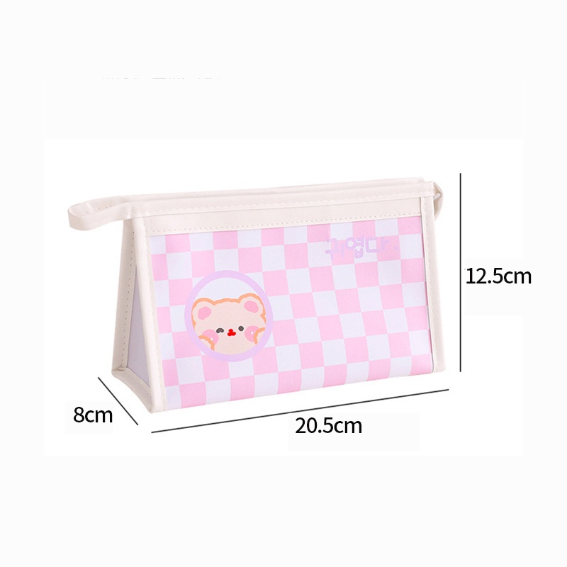 Túi Đựng Bút Chì Bằng Da PU Sức Chứa Lớn Họa Tiết Hoạt Hình