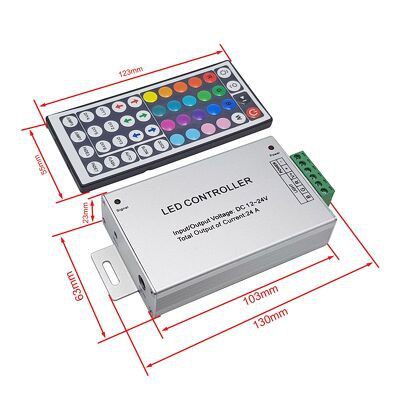 Bộ điều khiển Led Rgb Controller 12-24V 24A + Remote 44 phím