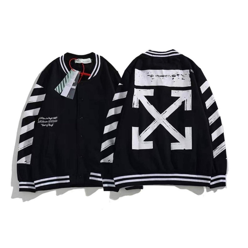 Áo Bomber Off White Nỉ Bông