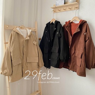 Áo khoác lót lông oversize (Ảnh thật)