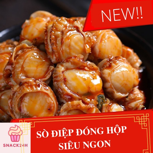 [ FREESHIP ] Sò điệp sốt cay hải sản đóng hộp 100g Snack24hour | BigBuy360 - bigbuy360.vn