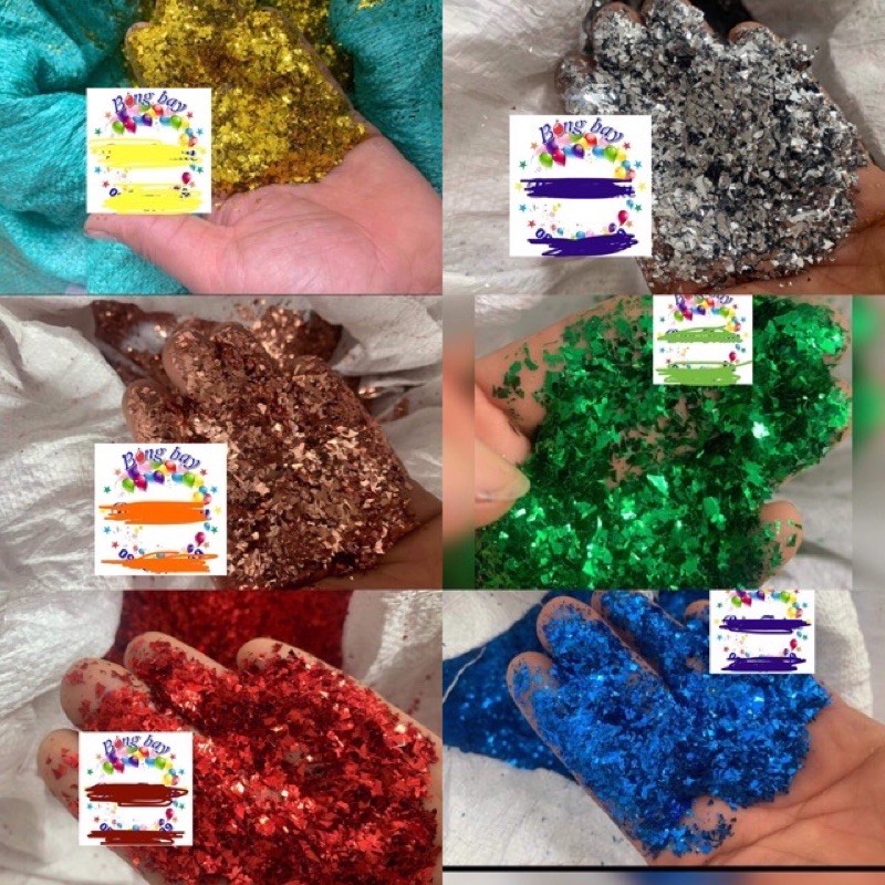 Bóng tròn nhồi kim tuyến các màu size 12&quot;